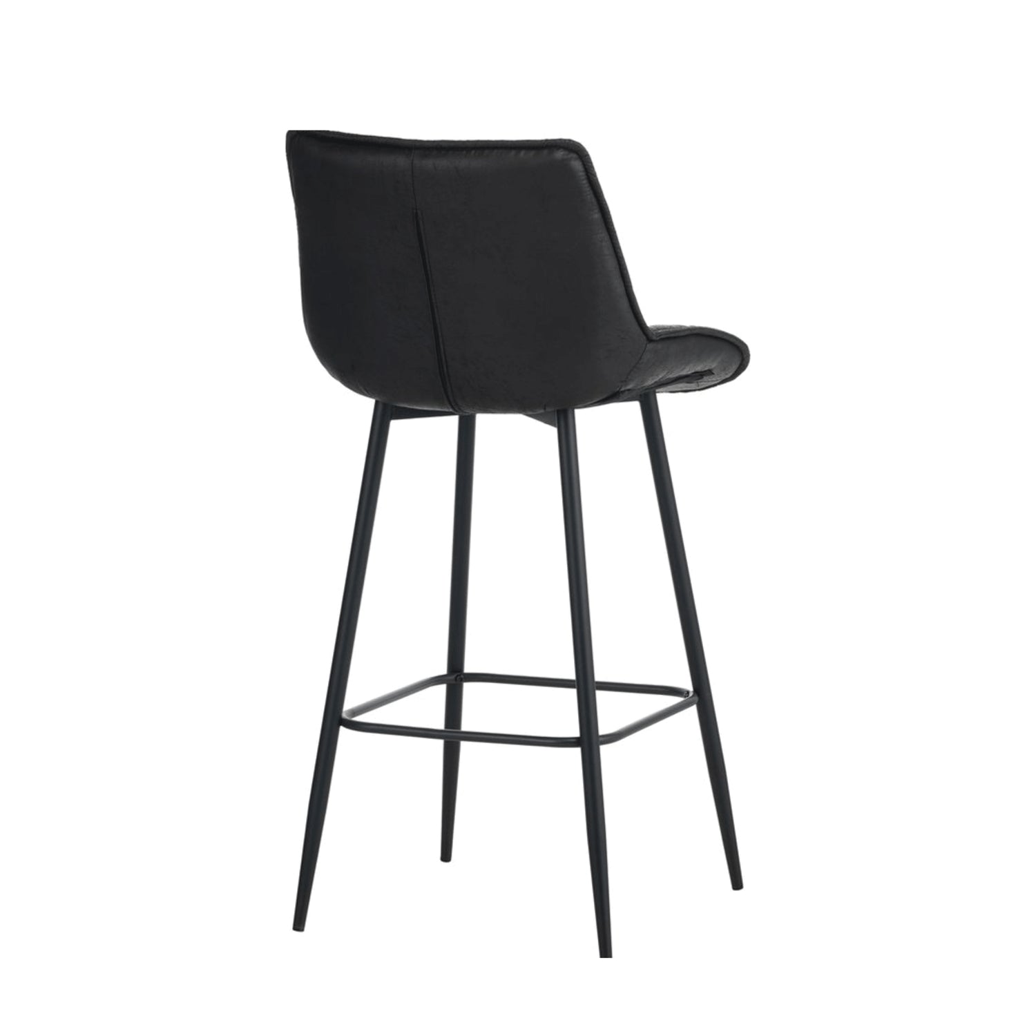 Manila Bar Stools - Black Microfiber