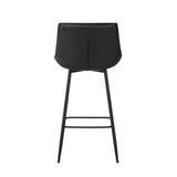 Manila Bar Stools - Black Microfiber
