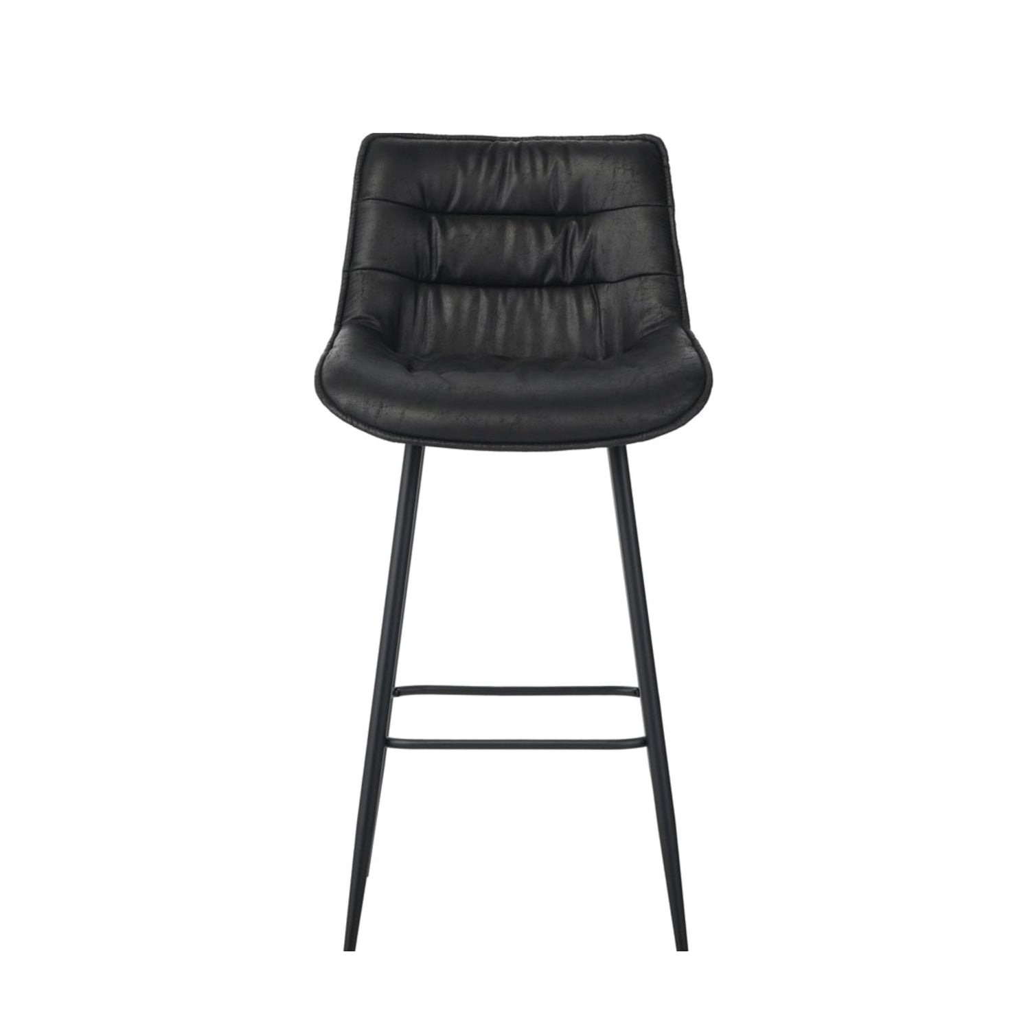 Manila Bar Stools - Black Microfiber