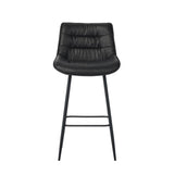 Manila Bar Stools - Black Microfiber