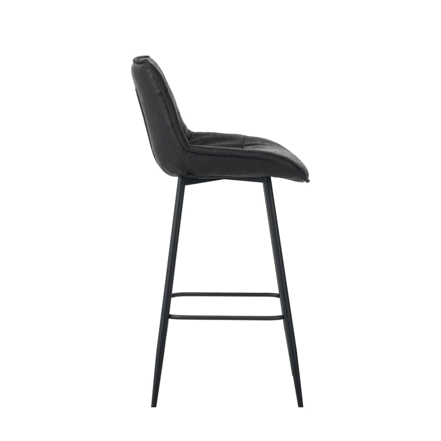 Manila Bar Stools - Black Microfiber
