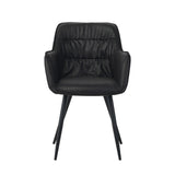 Manila Eetkamerstoel - Zwart Microfiber