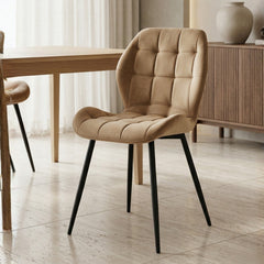 Manny Sedia Da Pranzo - Velluto Beige