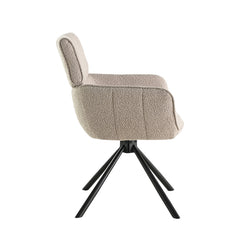 Marta Sedia Da Pranzo - Beige Bouclè