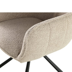 Marta Sedia Da Pranzo - Beige Bouclè