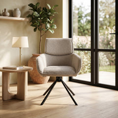 Marta Dining Chair - Beige Boucle