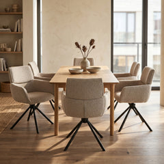 Marta Dining Chair - Beige Boucle