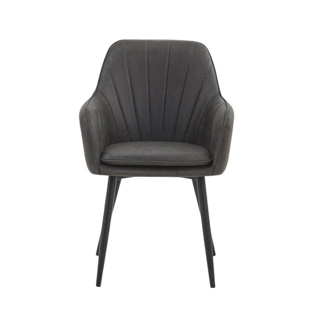 Melissa Eetkamerstoel - Antraciet Microfiber