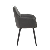 Melissa Eetkamerstoel - Antraciet Microfiber