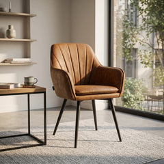 Melissa Eetkamerstoel - Cognac Microfiber