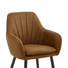 Melissa Eetkamerstoel - Cognac Microfiber