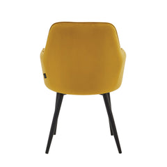 Melissa Dining Chair - Ochre Yellow Velvet