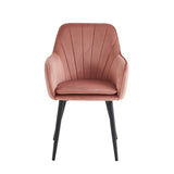 Chaise de salle à manger Melissa - Velours rose