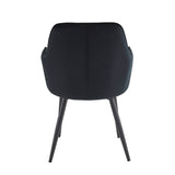 Chaise de salle à manger Melissa - Velours noir