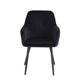 Chaise de salle à manger Melissa - Velours noir