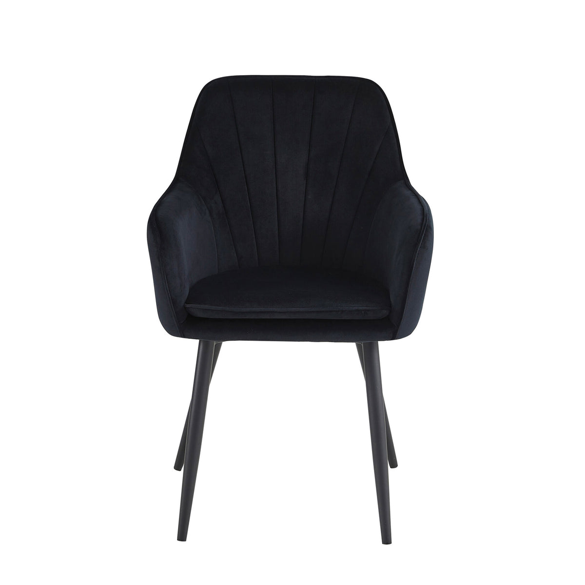 Chaise de salle à manger Melissa - Velours noir