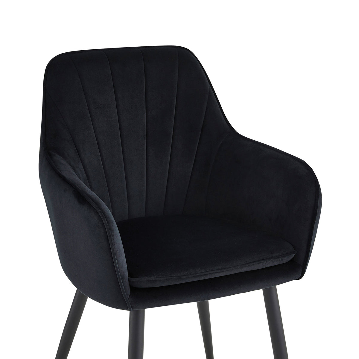 Chaise de salle à manger Melissa - Velours noir