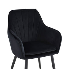Melissa Eetkamerstoel - Zwart Velvet