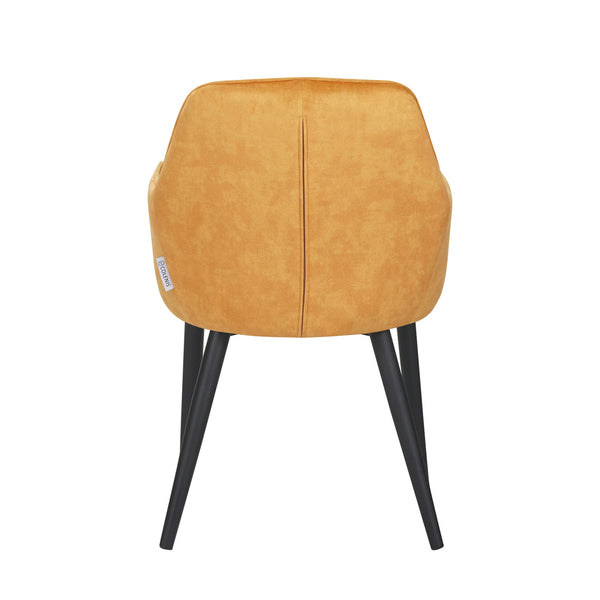 Chaise de salle à manger Melly - Velours Adore jaune ocre