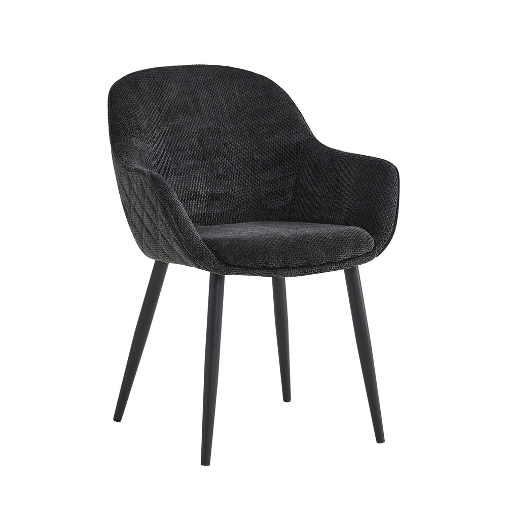 Chaise de salle à manger Metropol - Lin noir