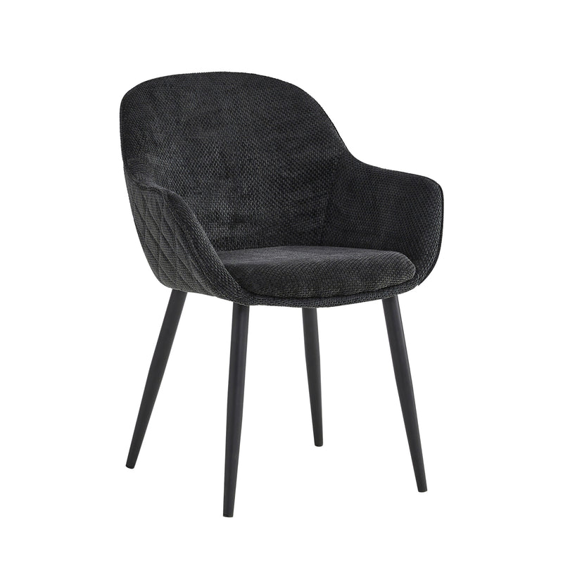 Chaise de salle à manger Metropol - Lin noir