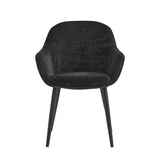 Chaise de salle à manger Metropol - Lin noir