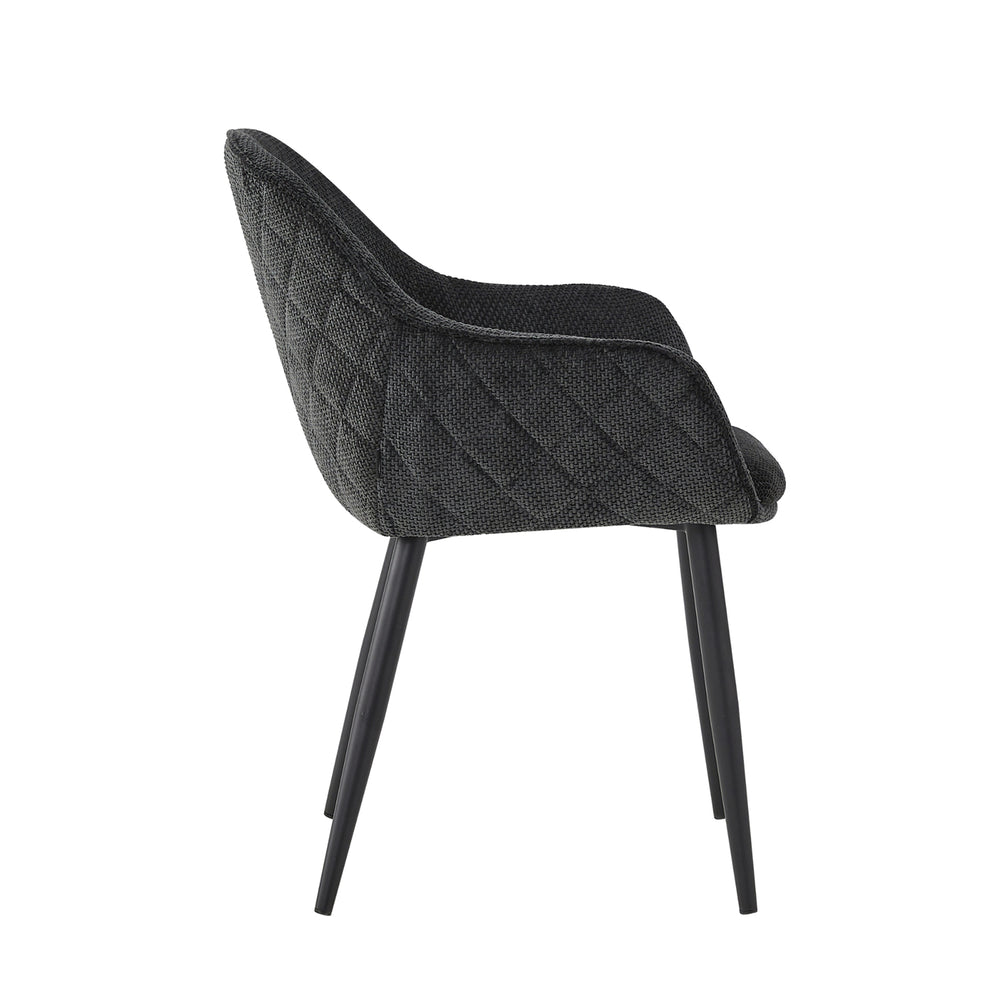 Chaise de salle à manger Metropol - Lin noir