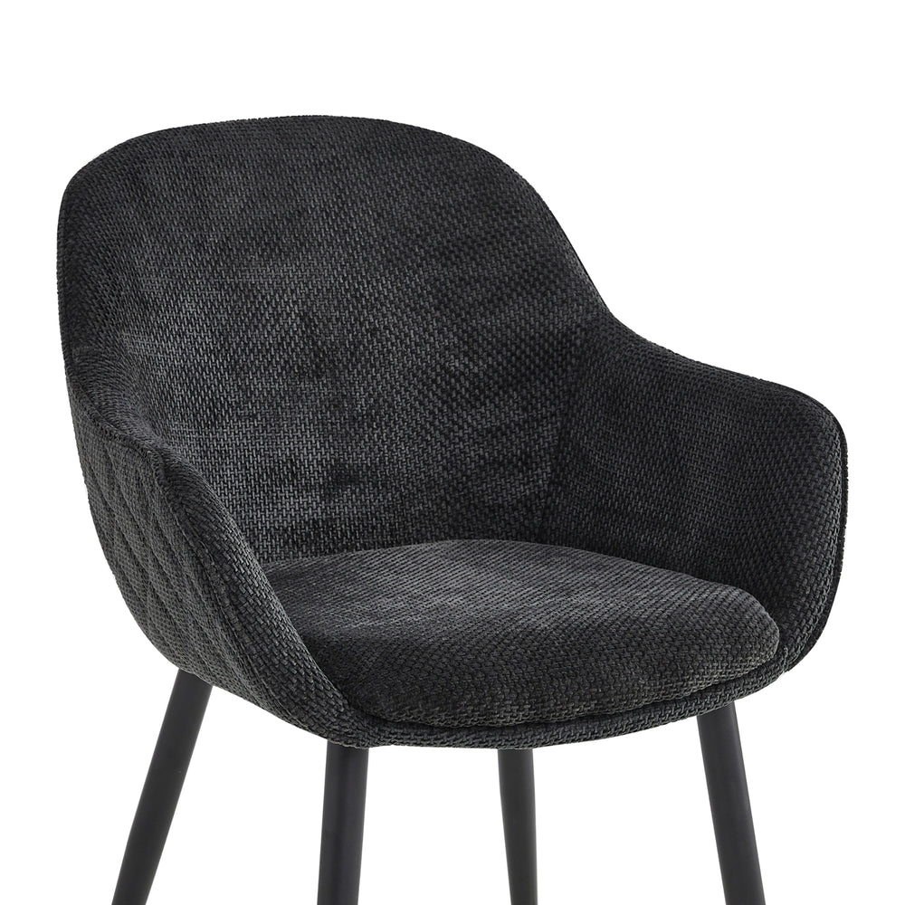 Chaise de salle à manger Metropol - Lin noir