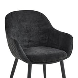 Chaise de salle à manger Metropol - Lin noir