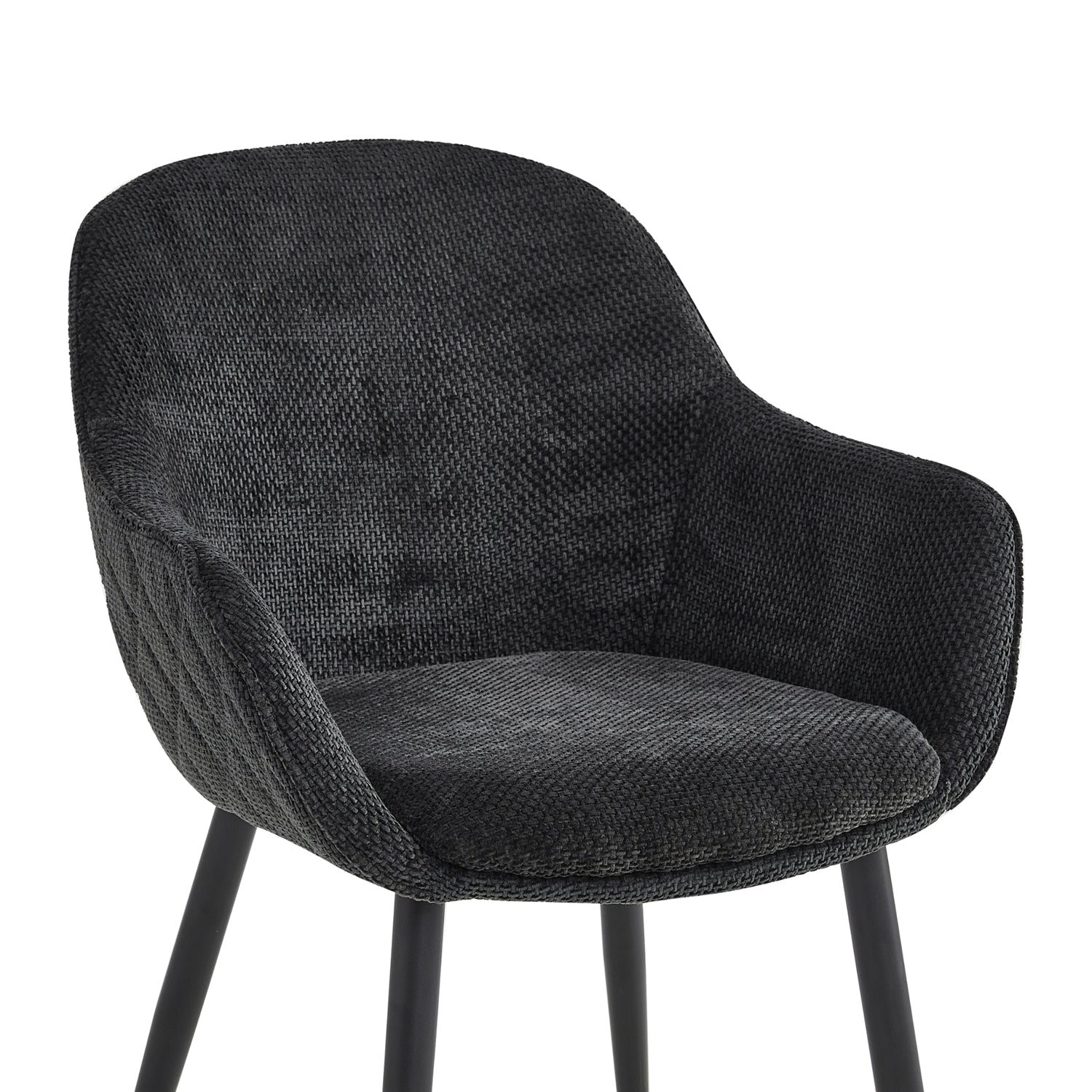 Chaise de salle à manger Metropol - Lin noir