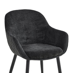 Metropol Dining Chair - Black Linen