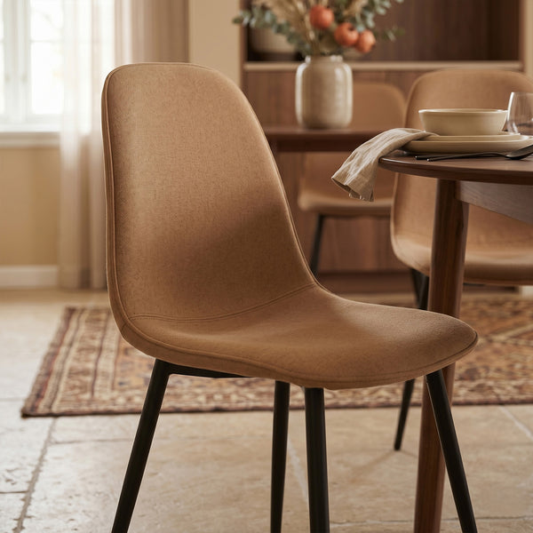 Milou Dining Chair - Brown Linen
