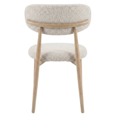 Nara Dining Chair - Beige - Beige Metal Legs