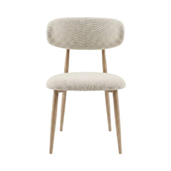 Nara Dining Chair - Beige - Beige Metal Legs