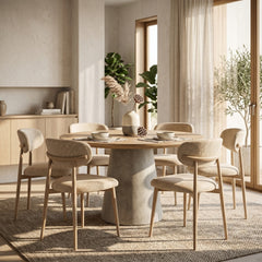 Nara Eetkamerstoel - Taupe - Beige Metalen Poten
