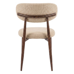 Nara Dining Chair - Taupe - Brown Metal Legs