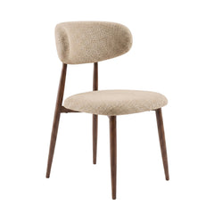 Nara Dining Chair - Taupe - Brown Metal Legs