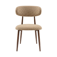 Nara Dining Chair - Taupe - Brown Metal Legs