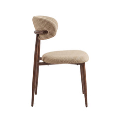Nara Dining Chair - Taupe - Brown Metal Legs