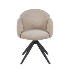 Nes Eetkamerstoel - Beige Boucle - Draaibaar - 180° - Met Return Memory Functie