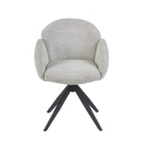 Nes Esszimmerstuhl – Ecru Bouclé-Stoff – Drehbar – 180° – Mit Return-Memory-Funktion