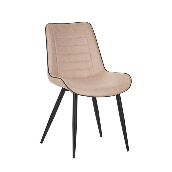 New Manila Dining Chair - Beige Microfiber