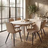 Sedia da pranzo New Manila - Microfibra beige