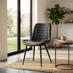 Chaise de salle à manger New Manila – Noir