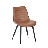 Sedia da pranzo New Manila - Microfibra Cognac