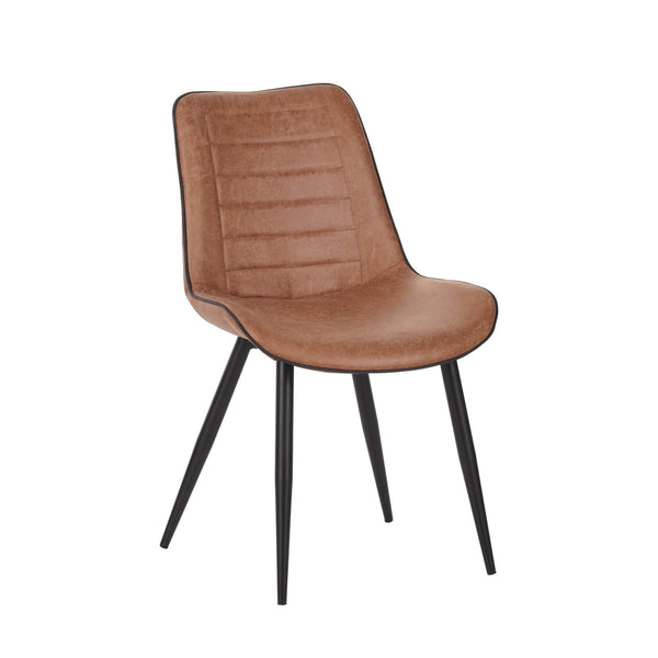 New Manila Eetkamerstoel - Cognac Microfiber