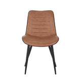 Sedia da pranzo New Manila - Microfibra Cognac