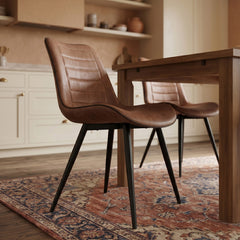Chaise de salle à manger New Manila – Cognac
