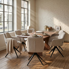 Chaise de salle à manger Yade - Chenille beige