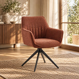 New Yade Esszimmerstuhl - Bordeaux Bouclé - Drehbar 180°